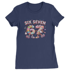 67 Candy Swirl Meme Womens T-shirt Navy Blue