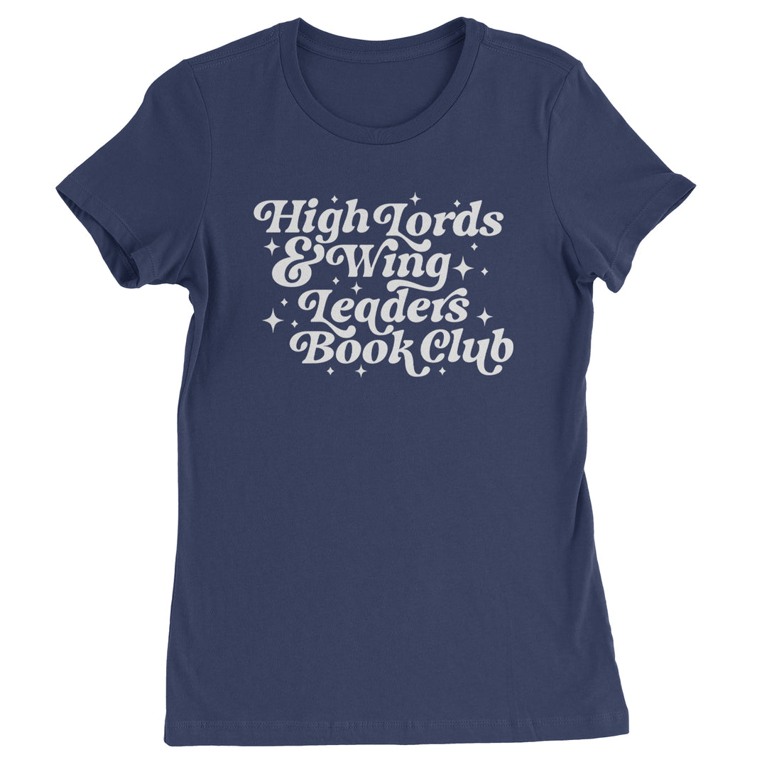 High Lords and Wingleaders Club Romantasy Womens T-shirt Navy Blue