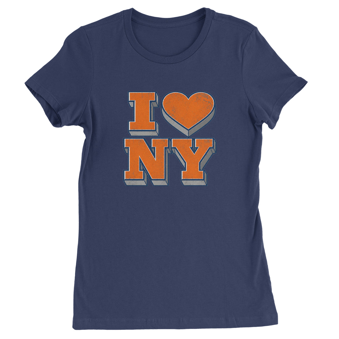 New York City Pride Heart Womens T-shirt Navy Blue