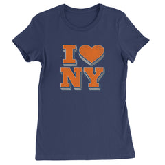 New York City Pride Heart Womens T-shirt Navy Blue