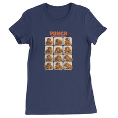 Punch Play Hard Love Harder Womens T-shirt Navy Blue