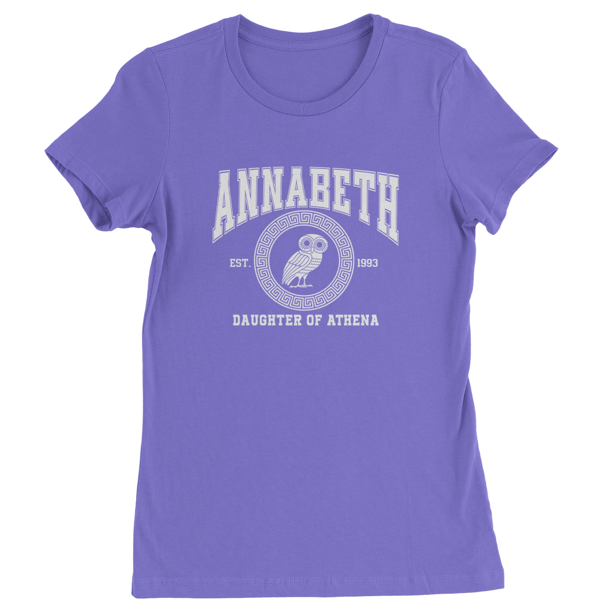 Annabeth Daughter of Athena Owl Wisdom Womens T-shirt Purple