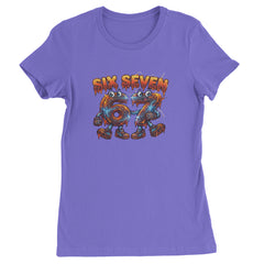 67 Lava Lightning Six Seven Meme Womens T-shirt Purple