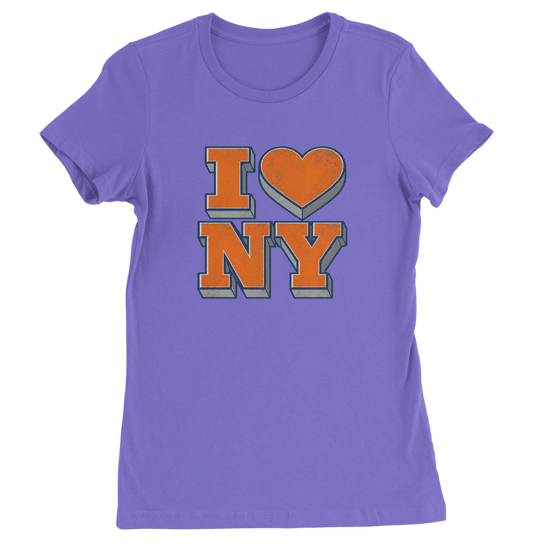 New York City Pride Heart Womens T-shirt Purple