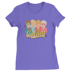 Stay Golden Girls Retro Womens T-shirt Purple