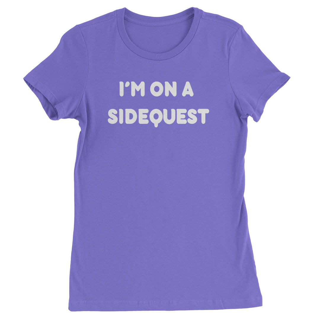 I'm On A Sidequest Festival Rave EDM graphic on Women's Heavyweight Cotton T-Shirt in Purple