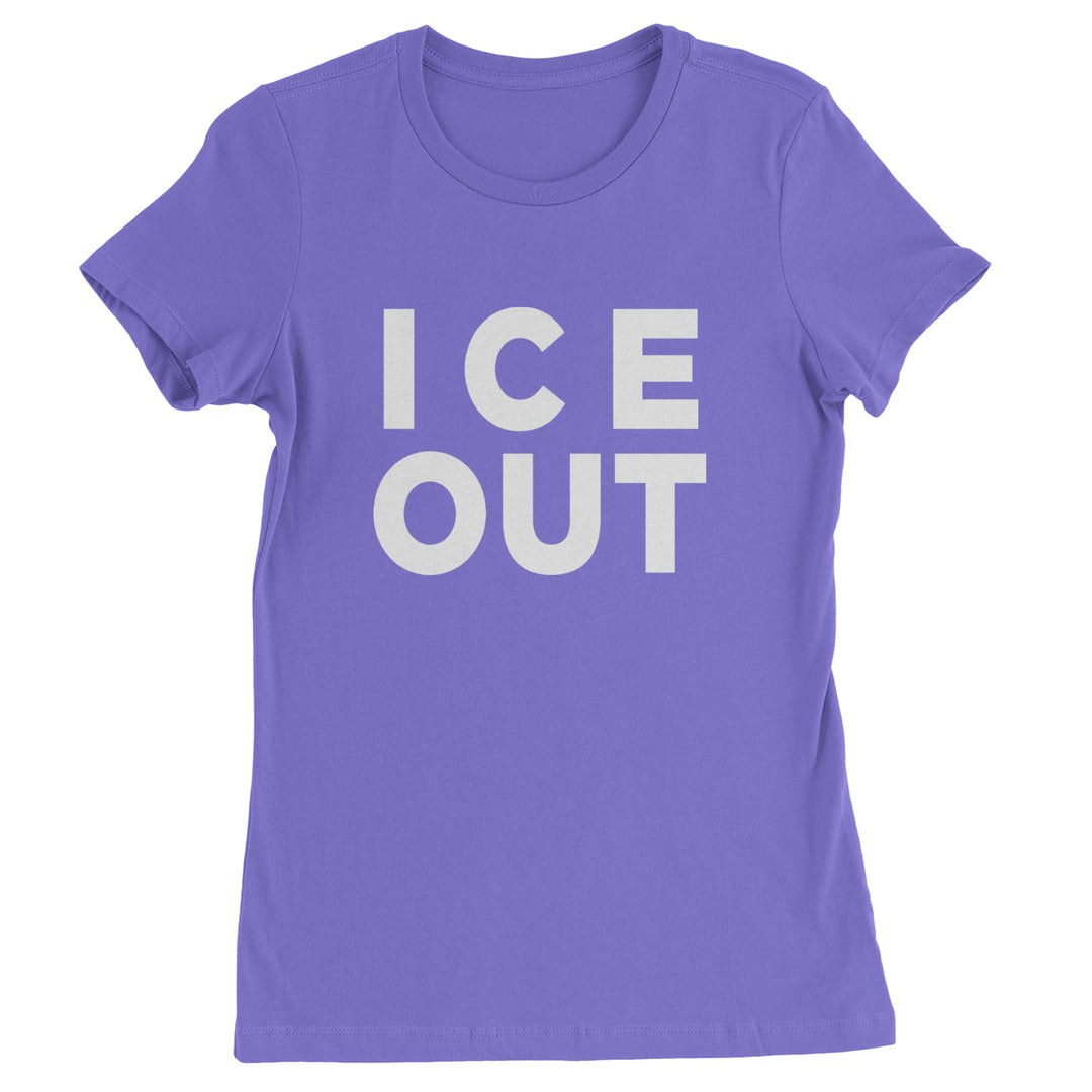 Ice Out Protest Womens T-shirt Purple
