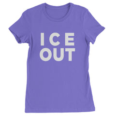 Ice Out Protest Womens T-shirt Purple
