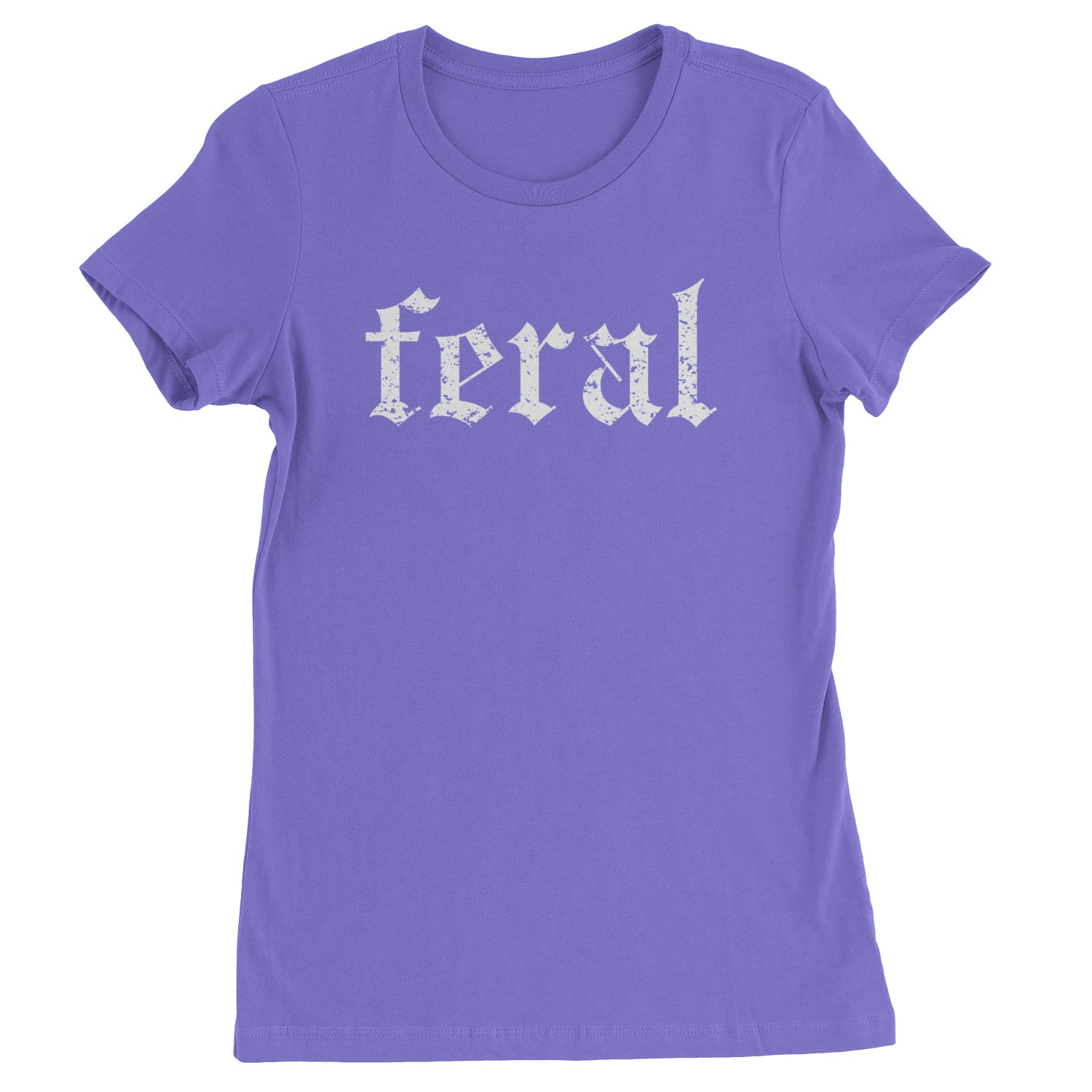 Feral Club Rat Festival Rave EDM Womens T-shirt Purple