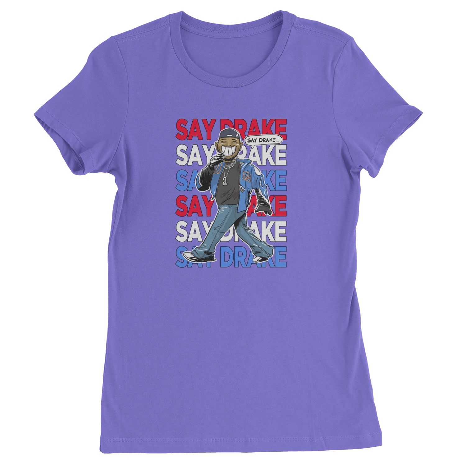 Say Drake Smiling Meme Mustard Womens T-shirt Purple