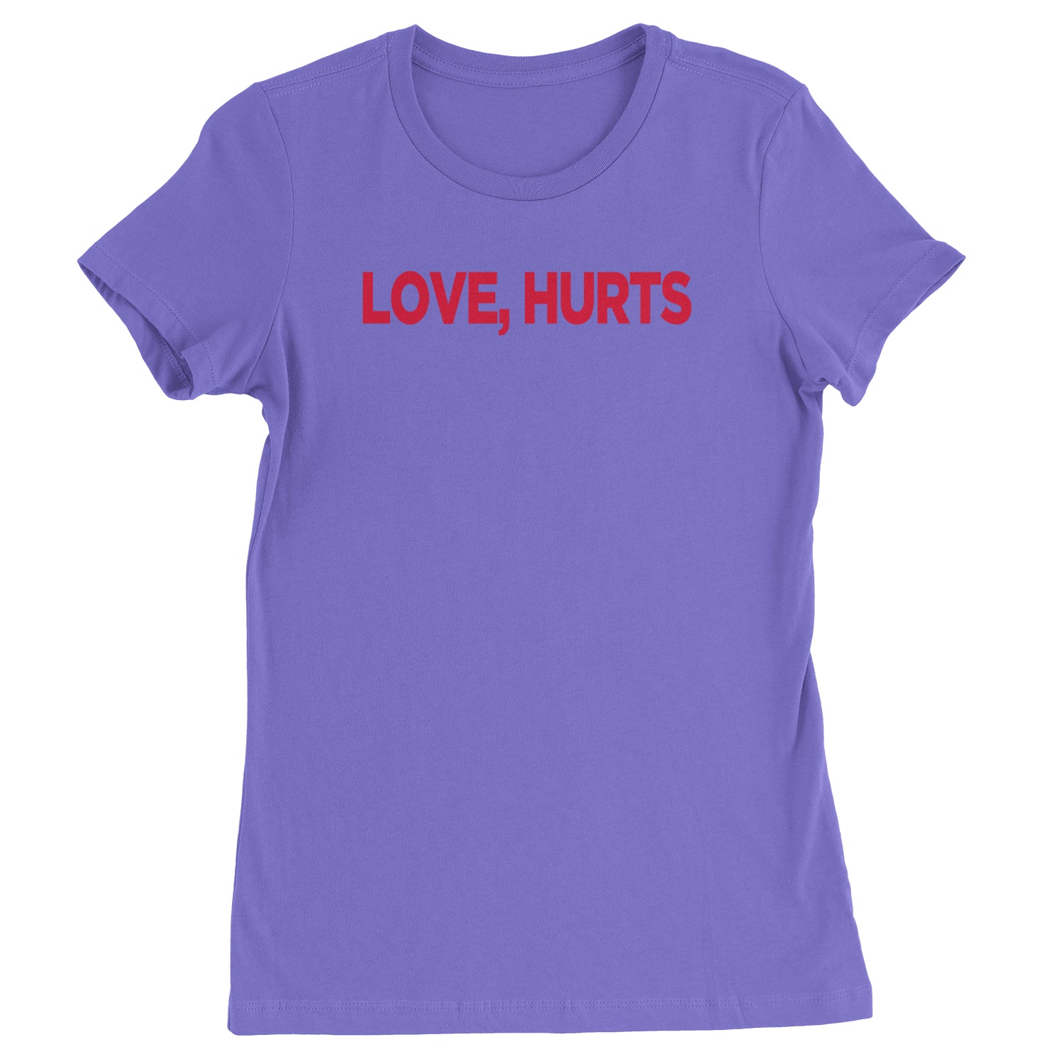 Love Hurts Womens T-shirt Purple