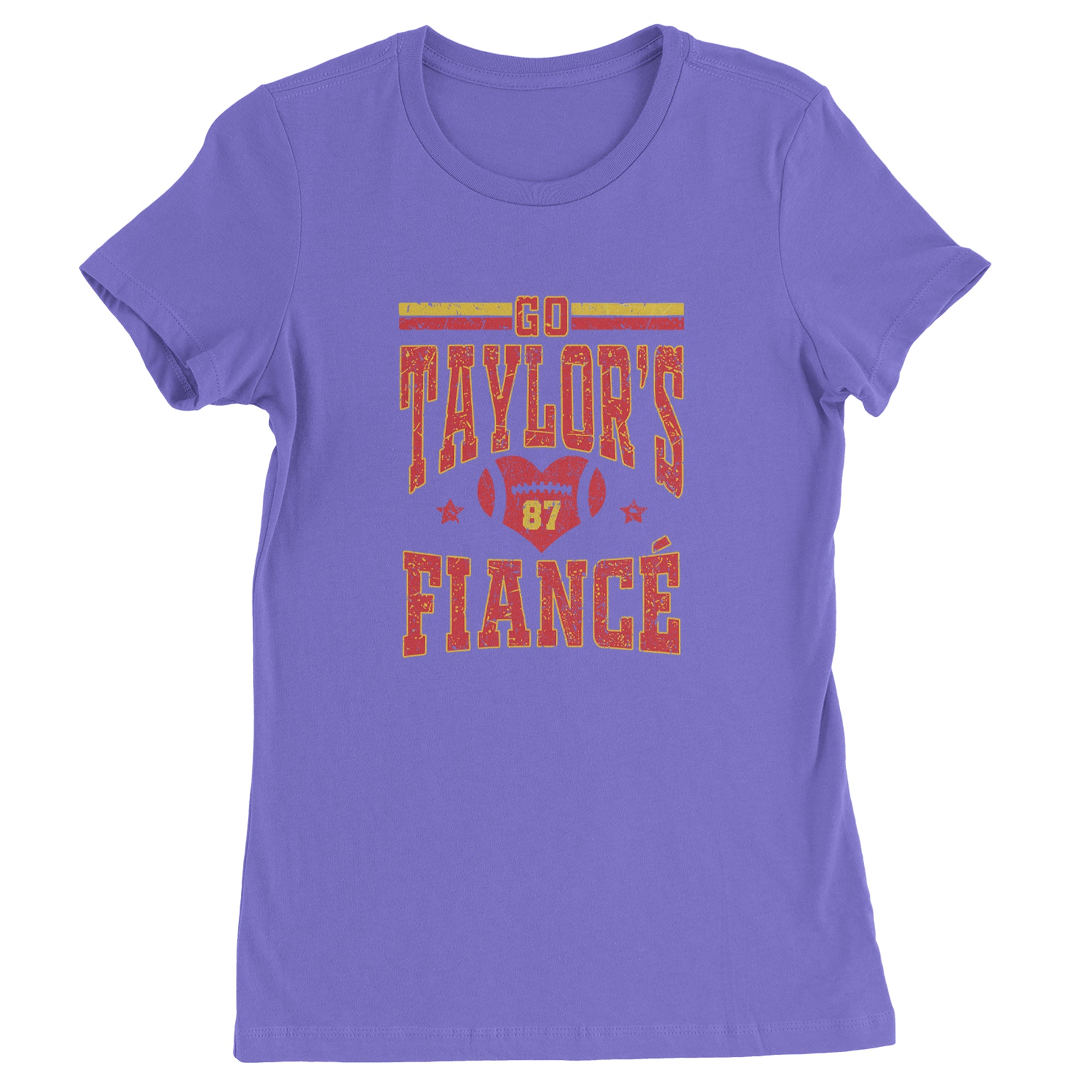 Go Taylor's Fiancé Engagement Game Day Womens T-shirt Purple