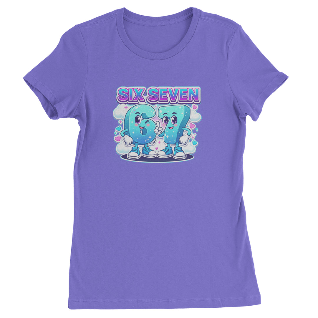 67 Six Seven Meme Kawaii Cloud Womens T-shirt Purple
