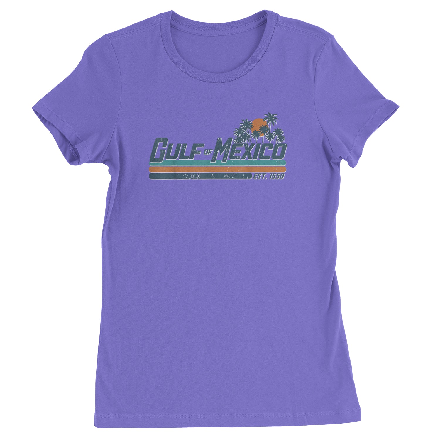 Gulf Of Mexico Established Year 1550 Womens T-shirt Purple