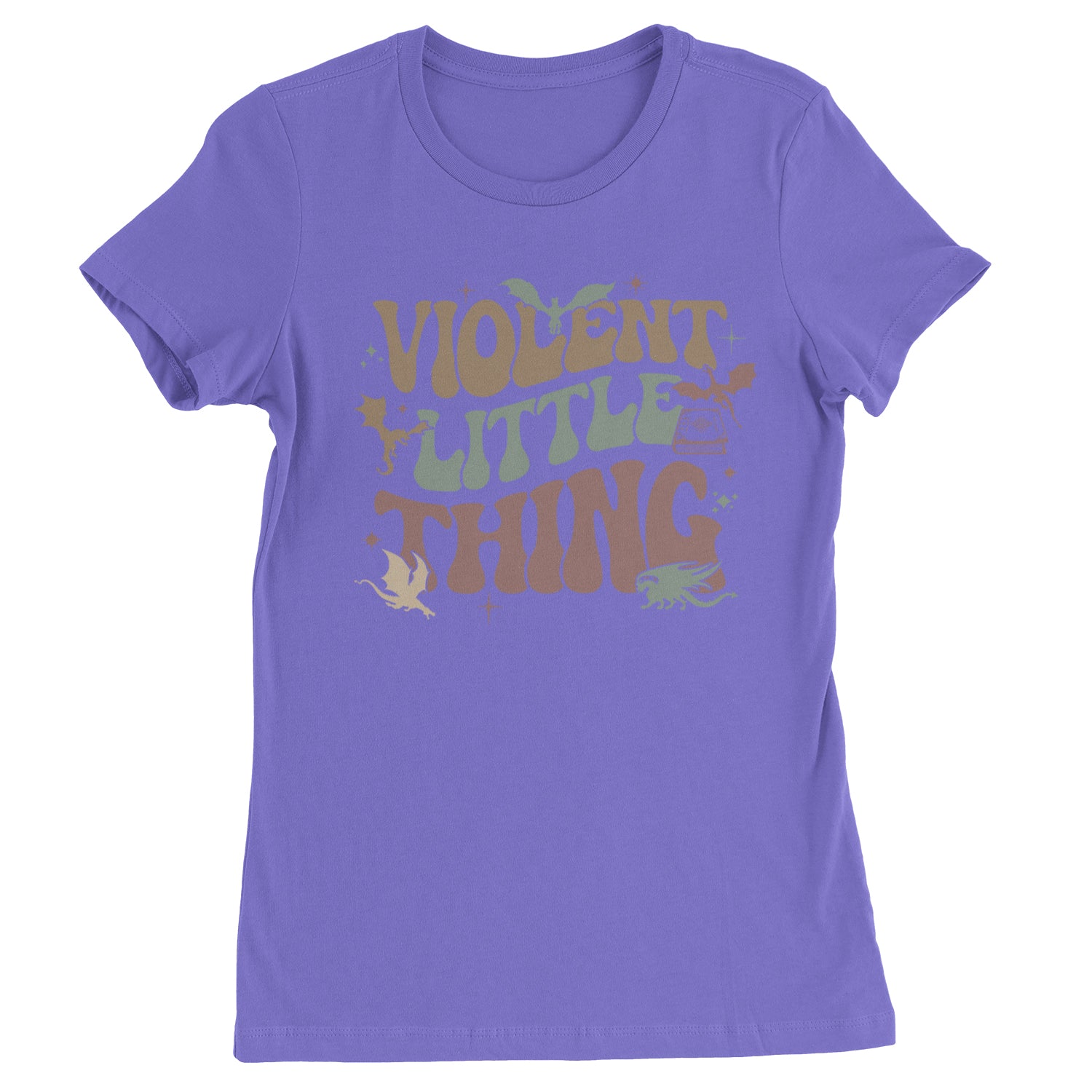 Violent Little Thing Dragon  Womens T-shirt Purple