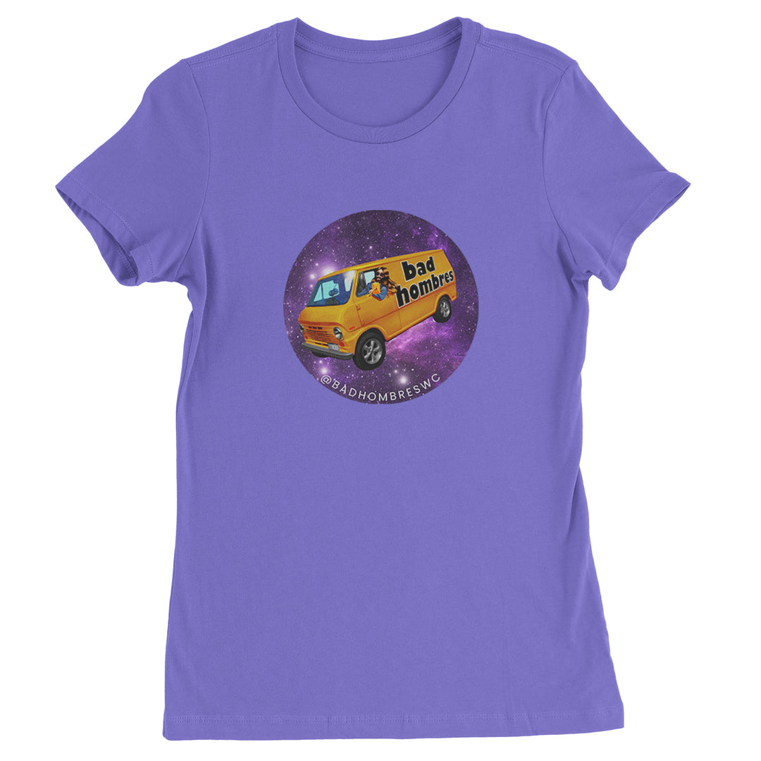 Bad Hombres Space West Chester Band Womens T-shirt Purple