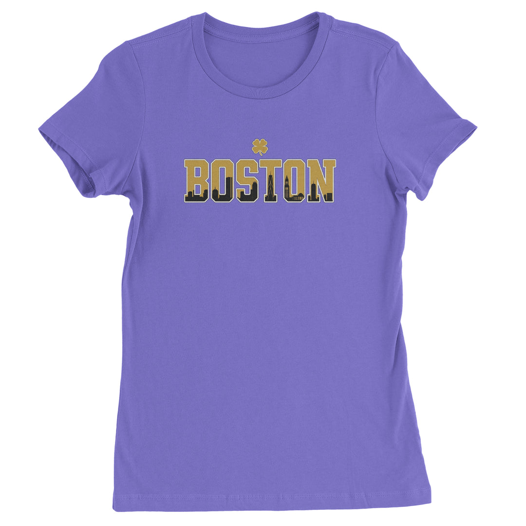 Boston City Pride Irish Womens T-shirt Purple