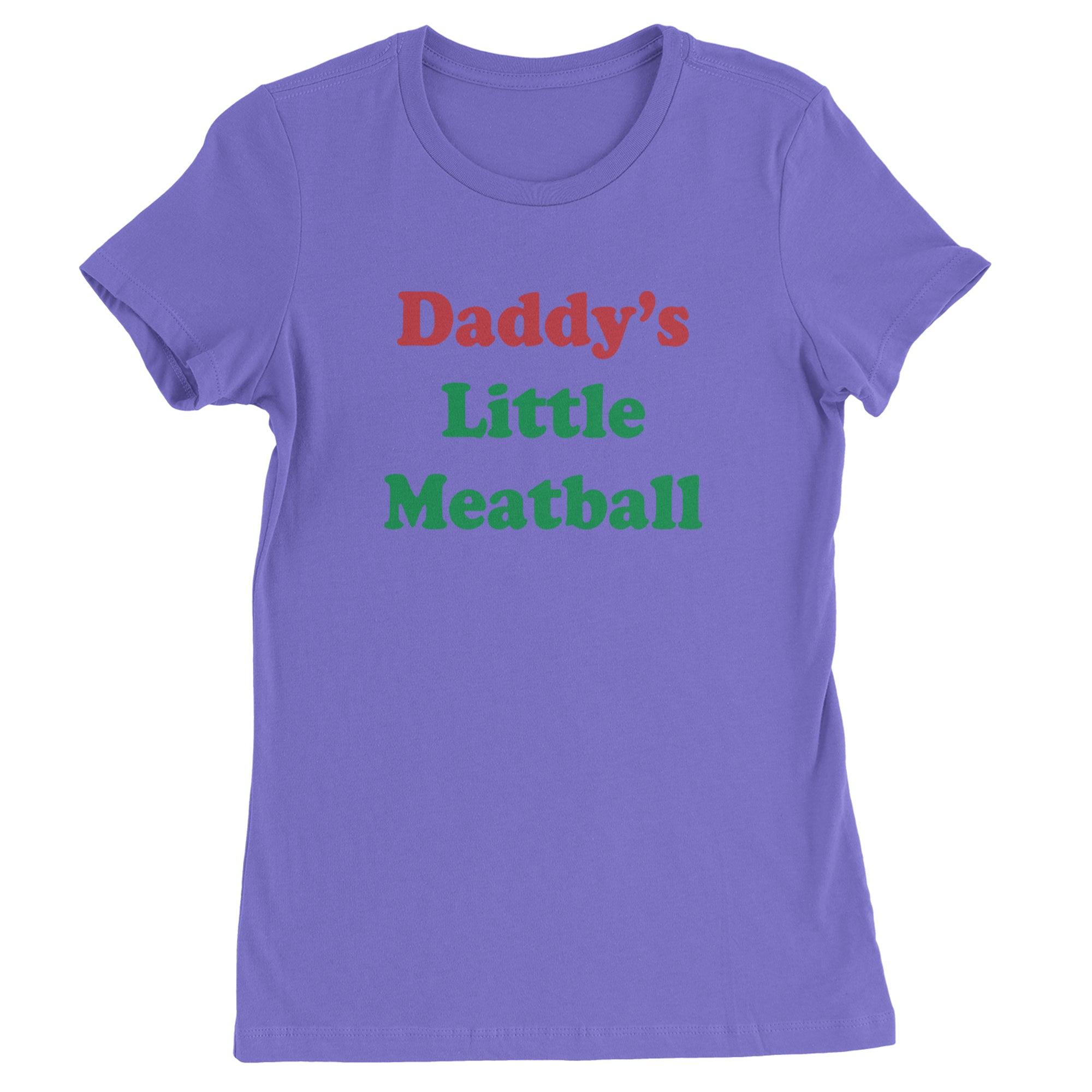 Daddy's Little Meatball Love Island Womens T-shirt Purple