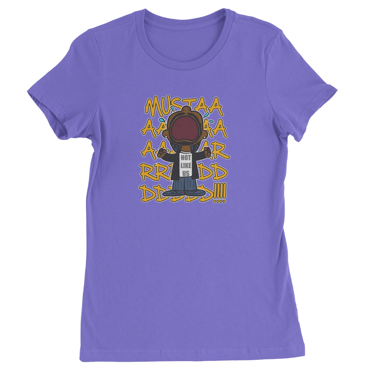 MUSTARD! Not Like Us Tv Off  Womens T-shirt Purple