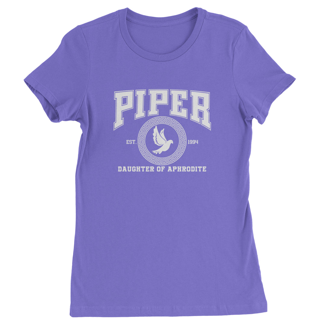 Piper Daughter of Aphrodite Rebel Heart Womens T-shirt Purple