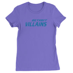 Detroit Villains Grit Football Womens T-shirt Purple