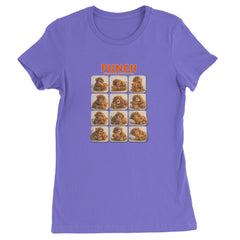 Punch Play Hard Love Harder Womens T-shirt Purple