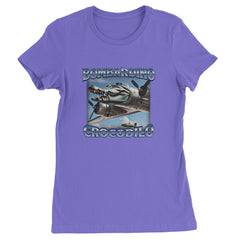 Bombardino Crocodilo Brainrot Womens T-shirt Purple