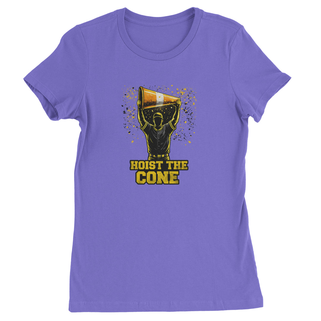 Hoist The Cone Pittsburgh Pride Womens T-shirt Purple