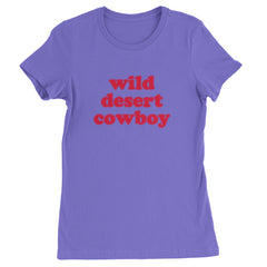 Wild Desert Cowboy Country Womens T-shirt Purple