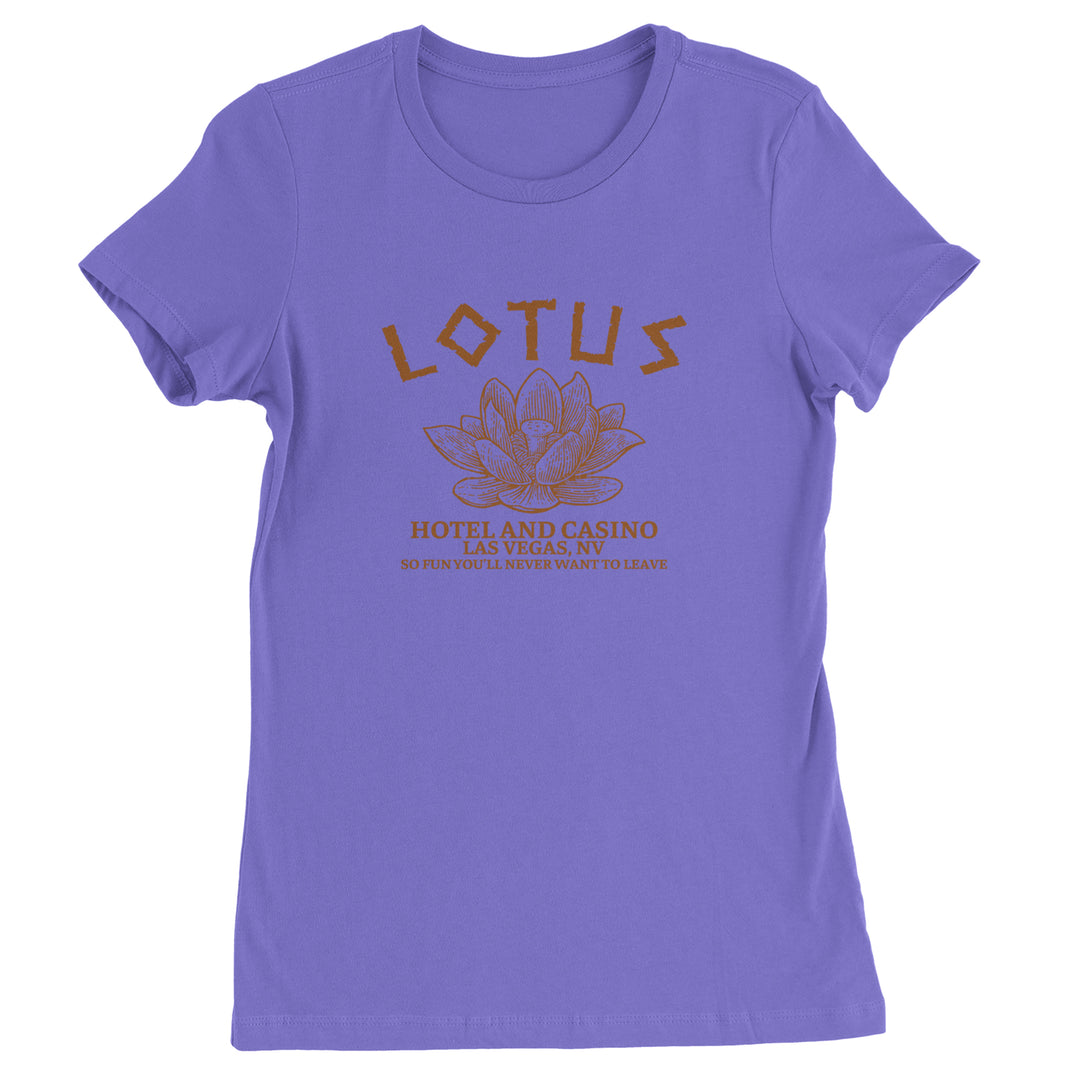 Lotus Hotel and Casino Womens T-shirt Purple