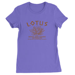 Lotus Hotel and Casino Womens T-shirt Purple