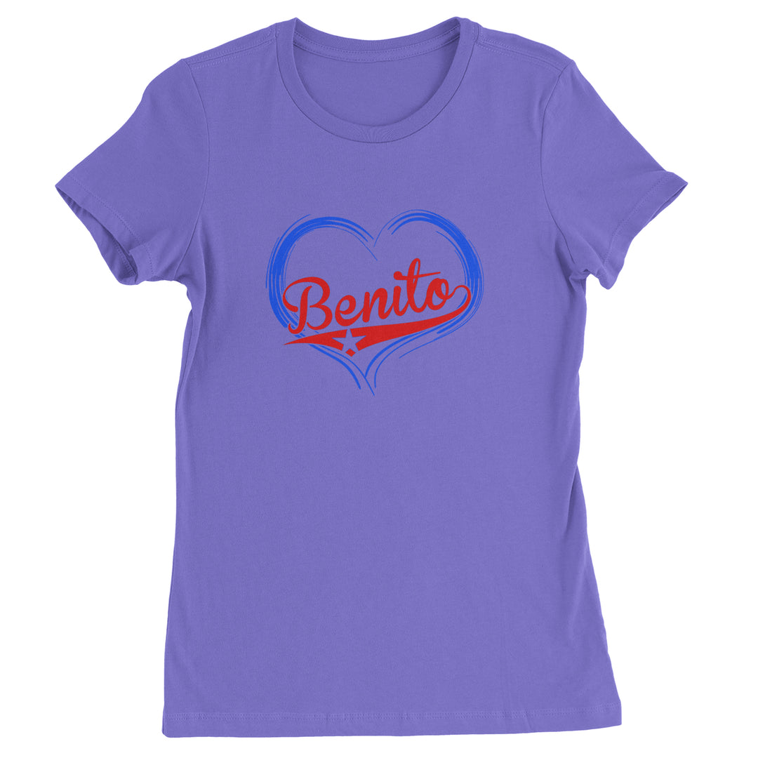 Benito Heart Puerto Rico Womens T-shirt Purple
