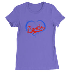 Benito Heart Puerto Rico Womens T-shirt Purple