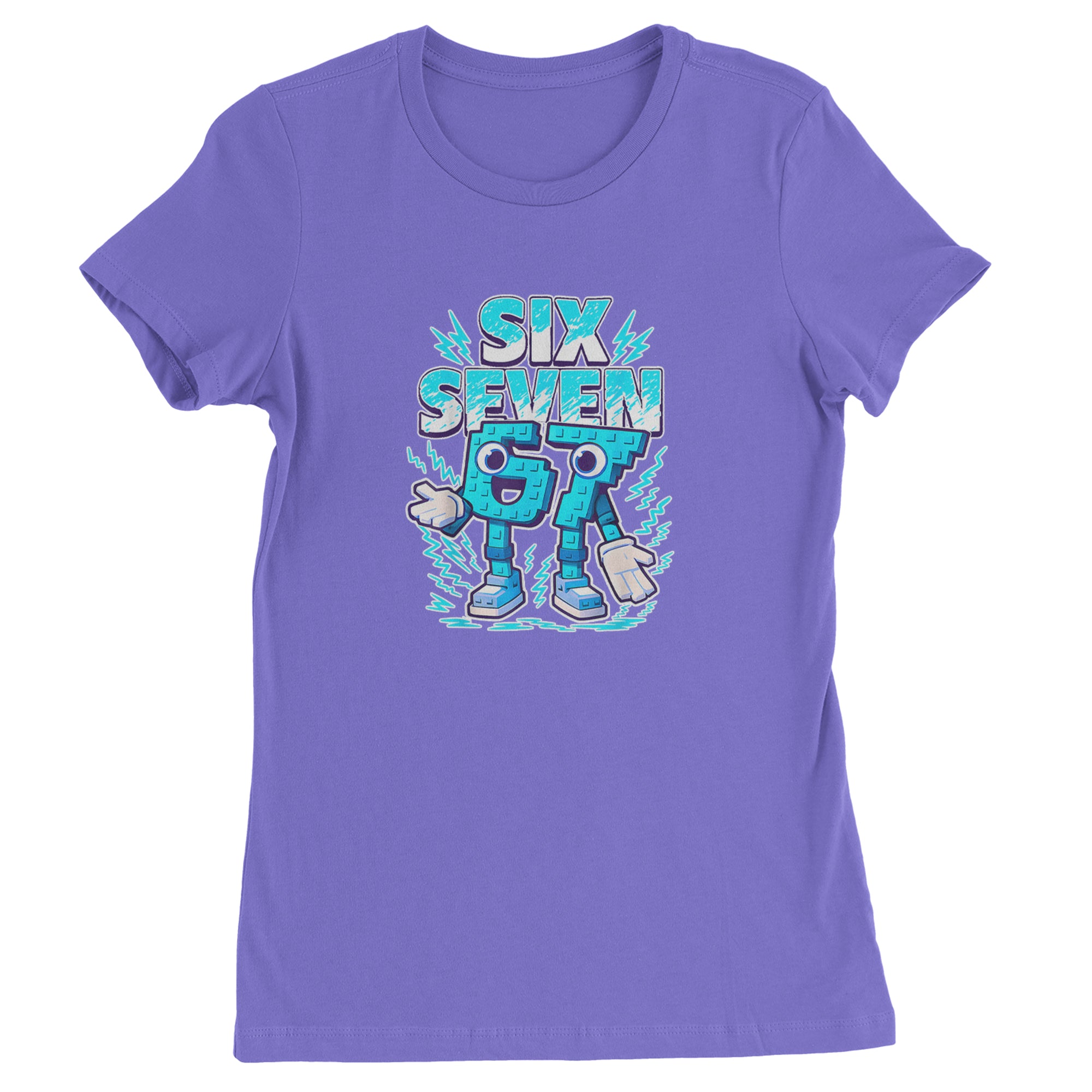 67 Brainrot Meme Slang Womens T-shirt Purple
