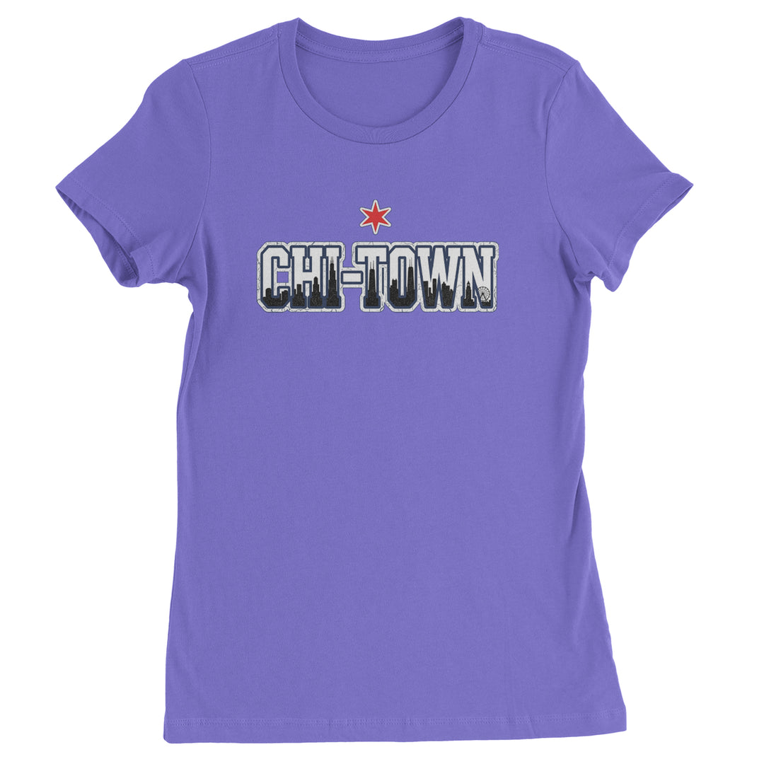 Chicago Chi-Town City Pride Womens T-shirt Purple