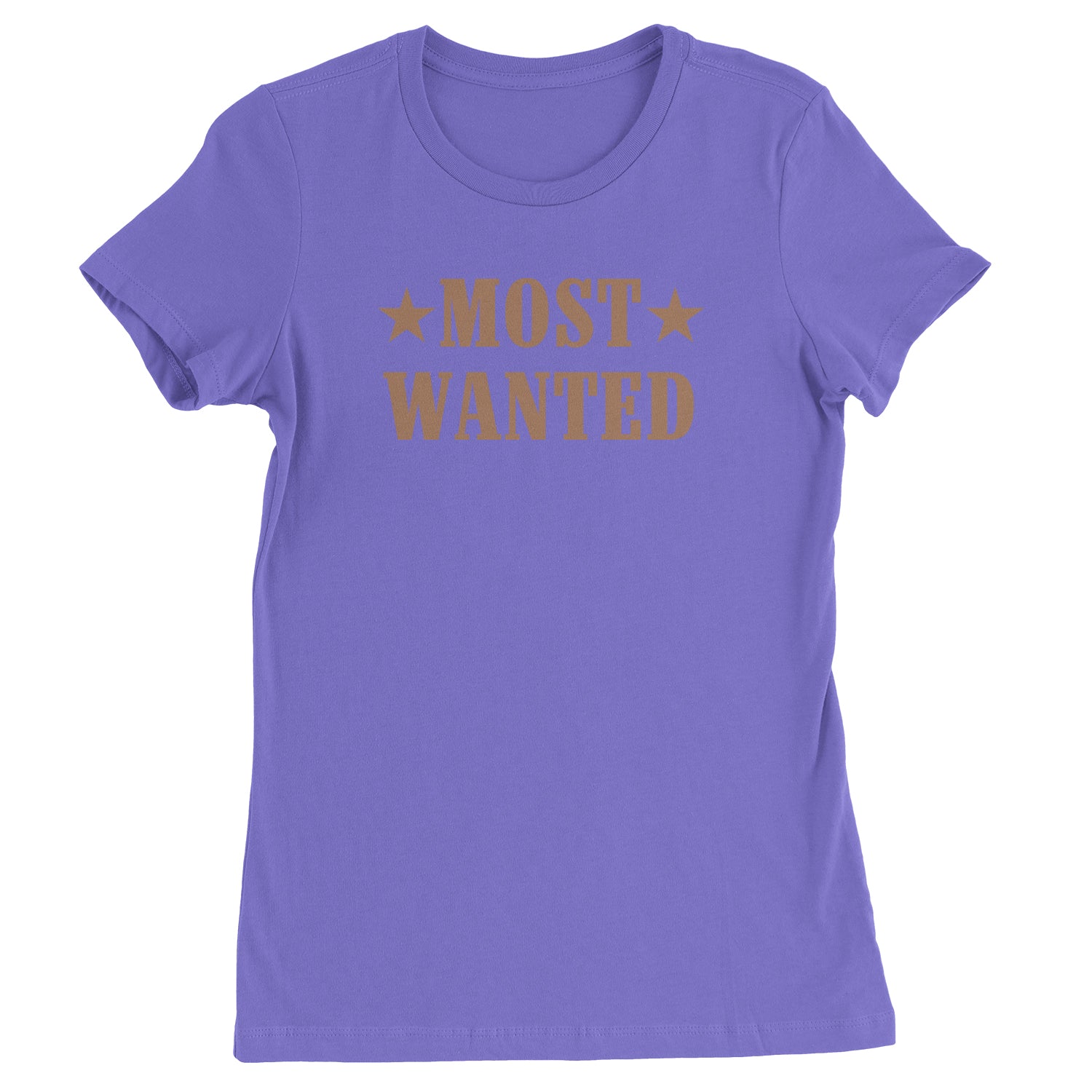 Most Wanted Cowboy  Womens T-shirt Purple