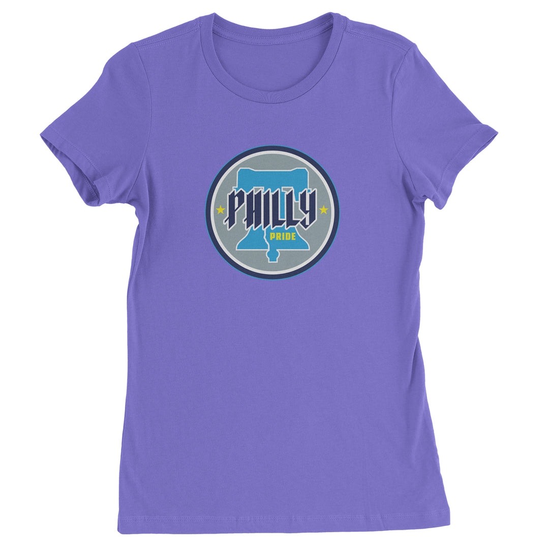Philly Pride Liberty Bell Womens T-shirt Purple