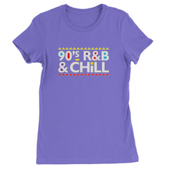 90s R&B and Chill Retro Throwback Womens T-shirt Purple