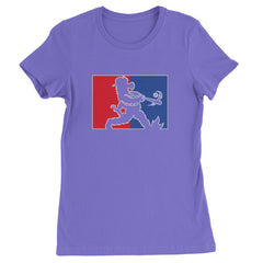 Batter Up Philly Baseball Phan Womens T-shirt Purple