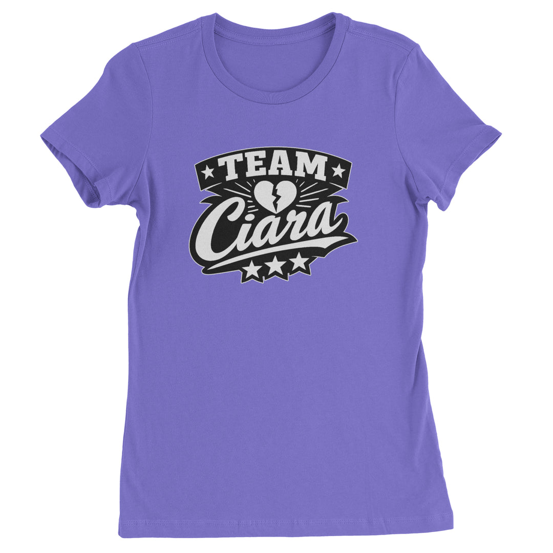 Team Ciara Scamanda Broken Heart Womens T-shirt Purple