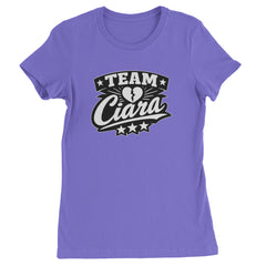 Team Ciara Scamanda Broken Heart Womens T-shirt Purple
