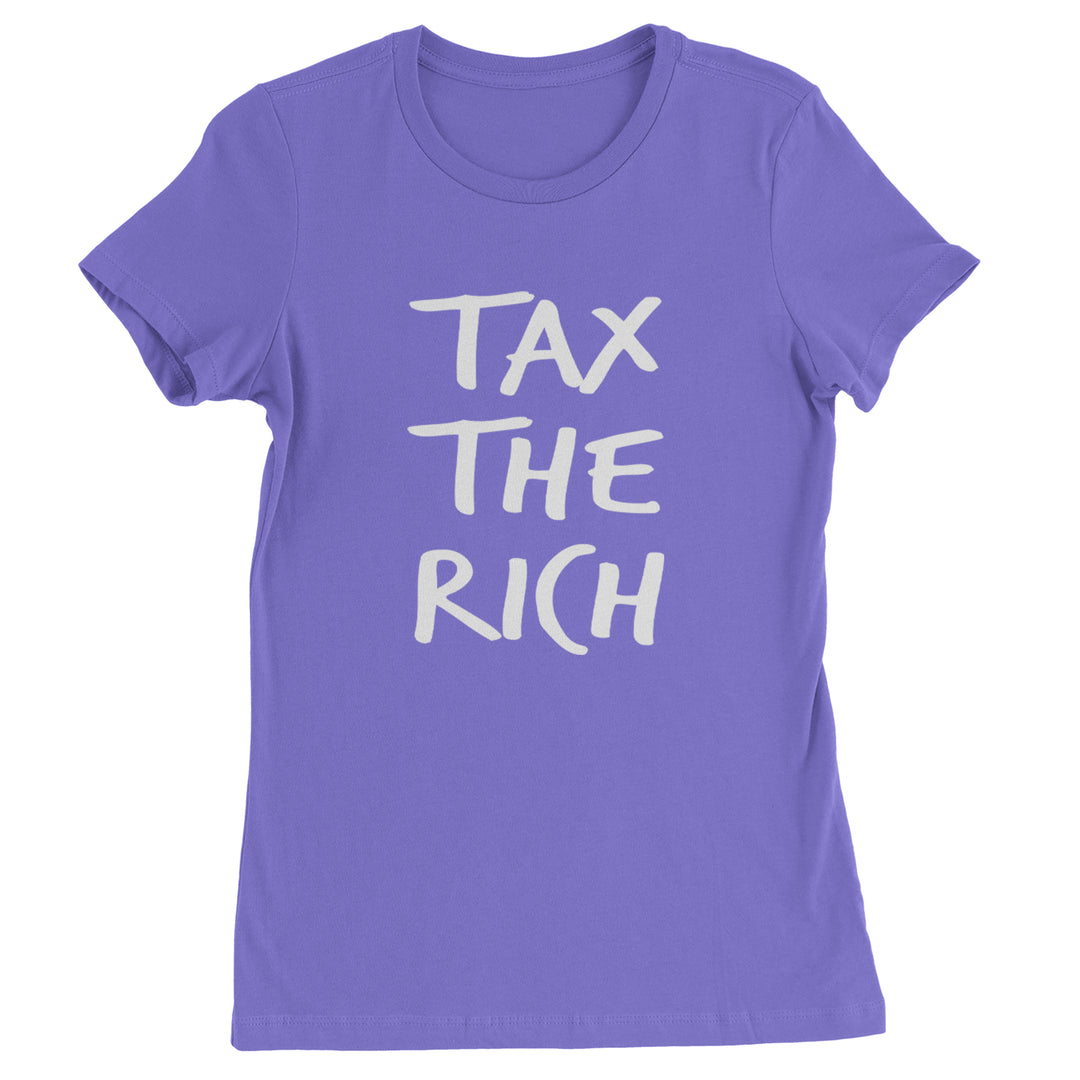 Tax the Rich Protest Wealth Inequality Womens T-shirt Purple