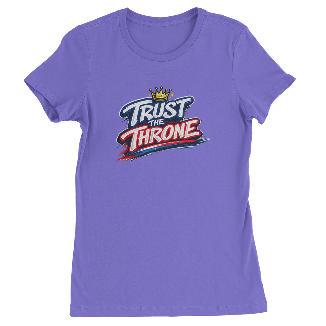 Trust The Throne Crown Philly Hoops Womens T-shirt Purple