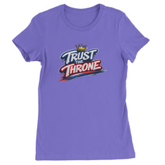 Trust The Throne Crown Philly Hoops Womens T-shirt Purple