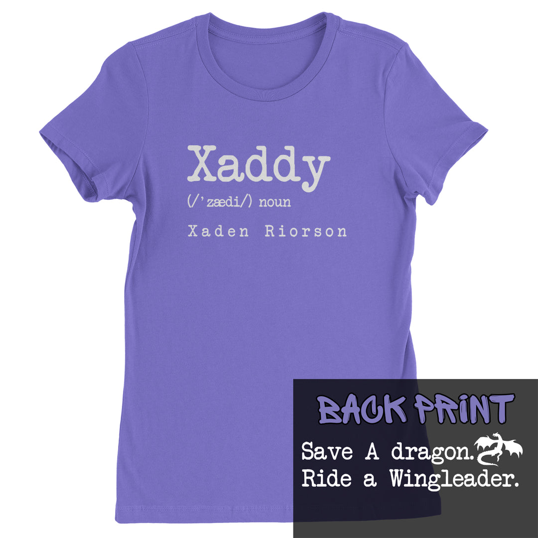 Xaddy Save A Dragon Ride A Wingleader Womens T-shirt Purple