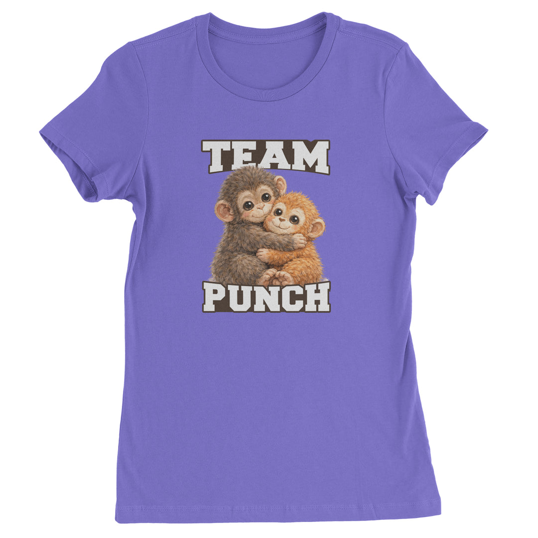 Team Punch Panchi-kun Monkey Womens T-shirt Purple