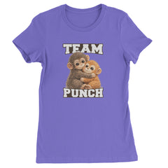 Team Punch Panchi-kun Monkey Womens T-shirt Purple