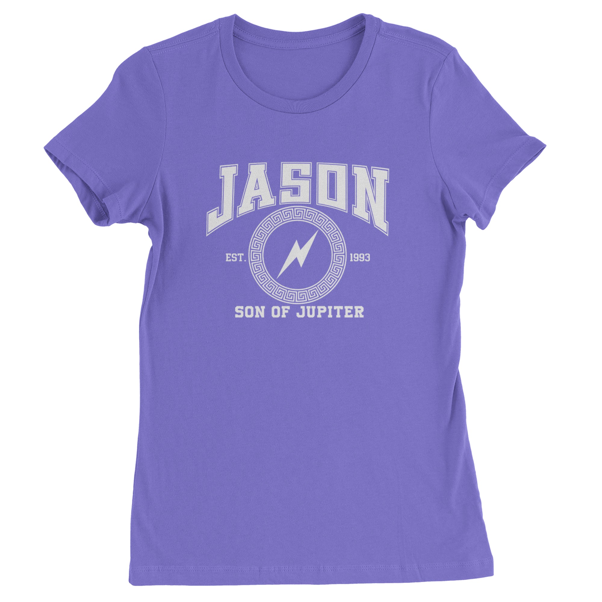 Jason Son of Jupiter Storm Bringer Womens T-shirt Purple