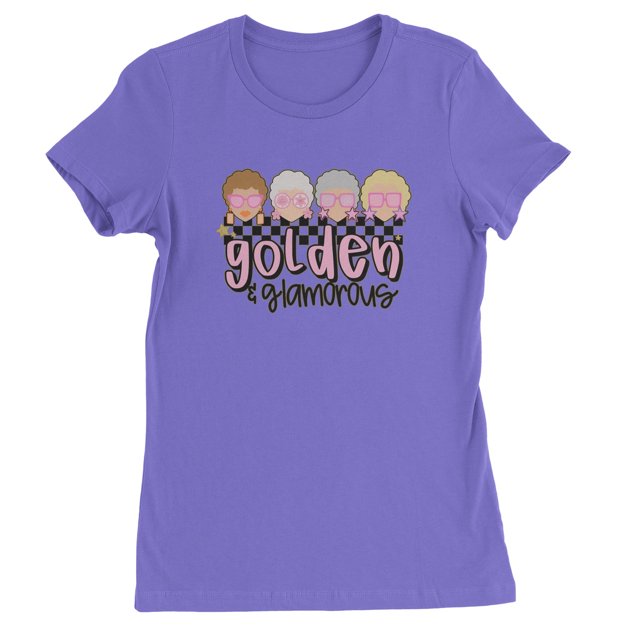 Golden And Glamorous Golden Girls Womens T-shirt Purple
