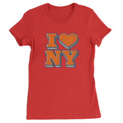 New York City Pride Heart Womens T-shirt Red